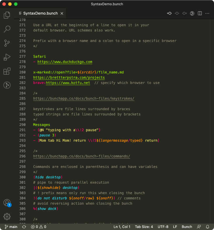 Visual Studio Code screenshot using Monokai theme